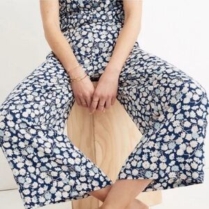 Madewell Floral Blue White Pants